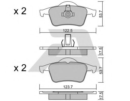 BPVO-2001 AISIN Brake System Brake Pad Set, disc brake