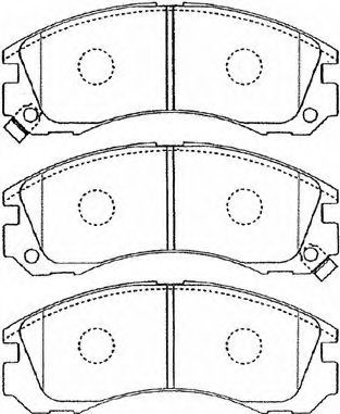 D1N034 AISIN Brake System Brake Pad Set, disc brake