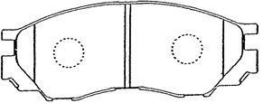 D1N042 AISIN Brake Pad Set, disc brake