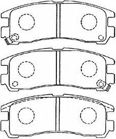 D2N032 AISIN Brake Pad Set, disc brake