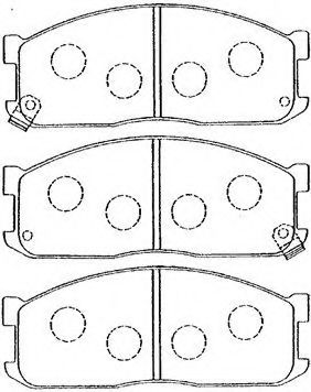 E1N009 AISIN Brake Pad Set, disc brake