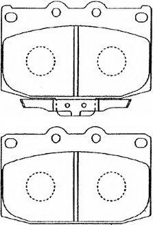 E1N019 AISIN Brake Pad Set, disc brake