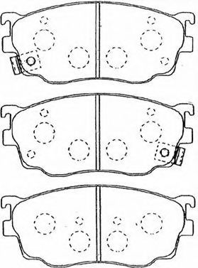 E1N042 AISIN Brake Pad Set, disc brake