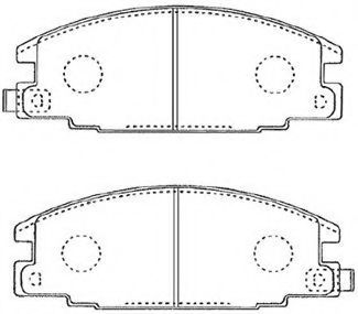 J1N010 AISIN Brake Pad Set, disc brake