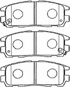 J2N016 AISIN Brake Pad Set, disc brake