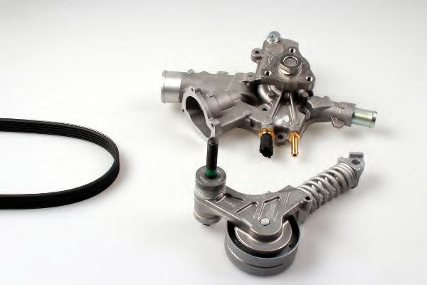 PK03341 HEPU Water Pump + V-Ribbed Belt Kit