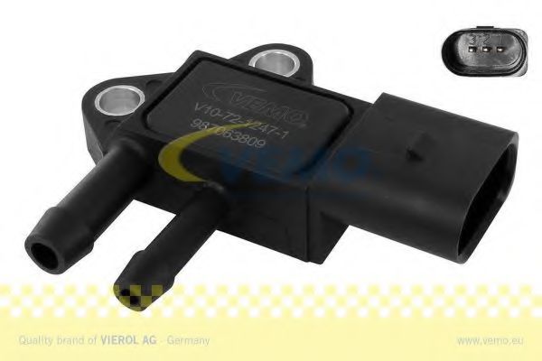 V10-72-1247-1 VEMO Sensor, exhaust pressure