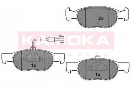 JQ1012080 KAMOKA Brake Pad Set, disc brake