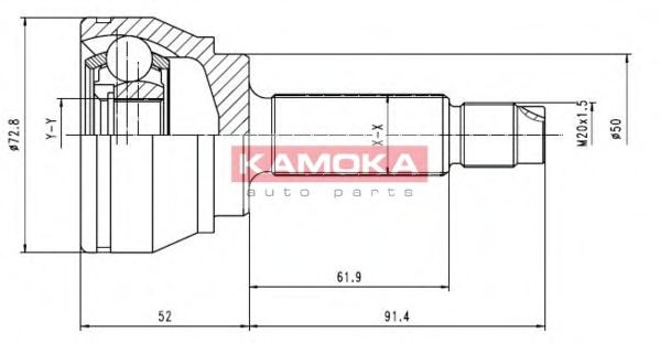 6168 KAMOKA Brake System Cable, parking brake
