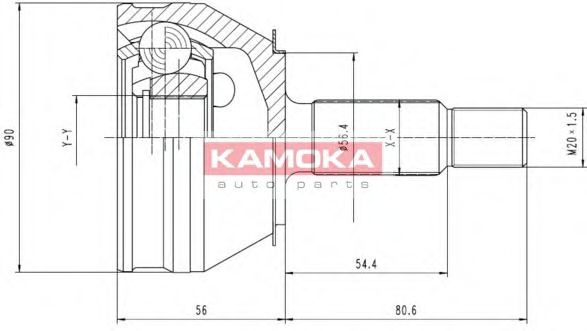 6190 KAMOKA Brake System Brake Shoe Set
