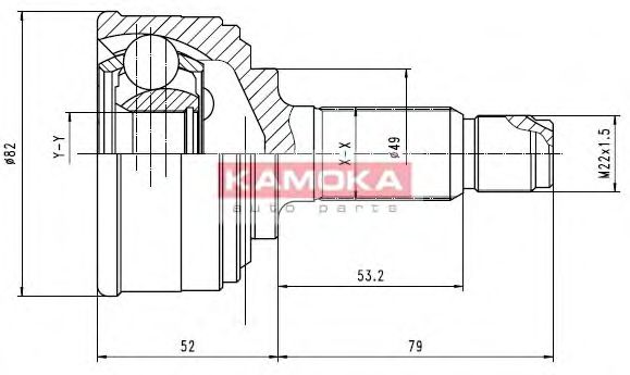 6212 KAMOKA Joint Kit, drive shaft