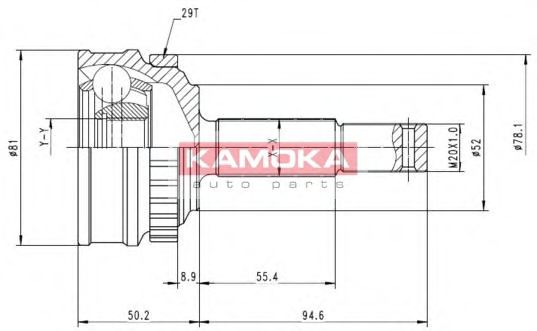6252 KAMOKA Joint Kit, drive shaft