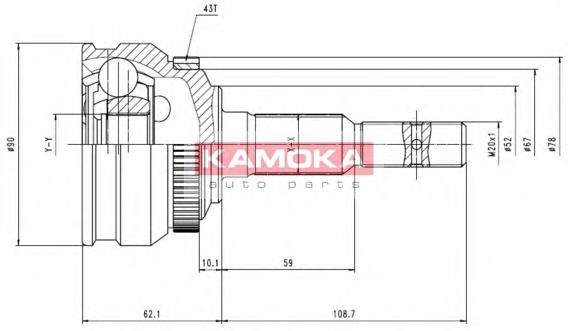 6254 KAMOKA Wheel Suspension Wheel Bearing Kit