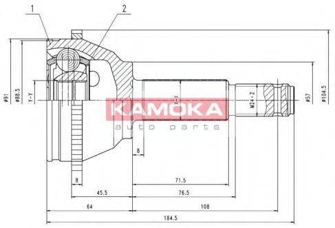 6281 KAMOKA Joint Kit, drive shaft