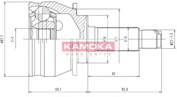 6384 KAMOKA Wheel Suspension Ball Joint