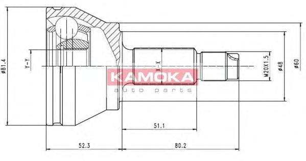 6512 KAMOKA Joint Kit, drive shaft