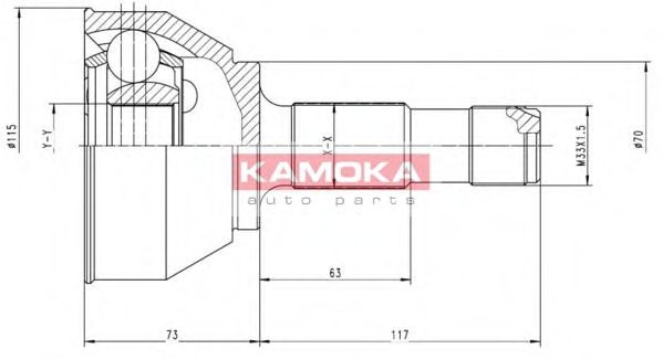 6556 KAMOKA Brake System Brake Pad Set, disc brake