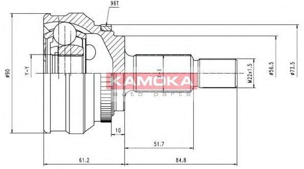 6566 KAMOKA Joint Kit, drive shaft