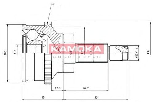 6598 KAMOKA Joint Kit, drive shaft