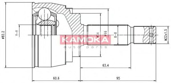 6620 KAMOKA Joint Kit, drive shaft