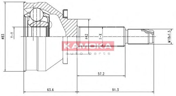6640 KAMOKA Wheel Suspension Wheel Bearing Kit