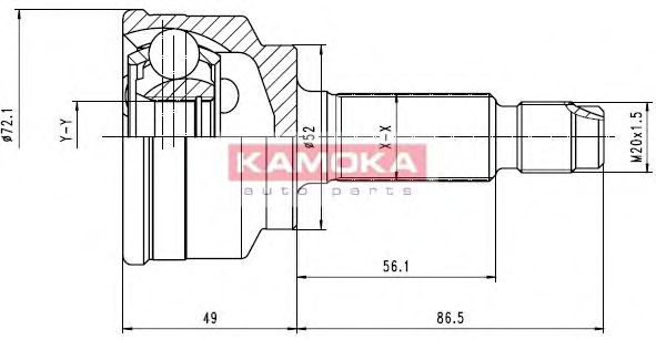 6709 KAMOKA Wheel Suspension Stabiliser Mounting