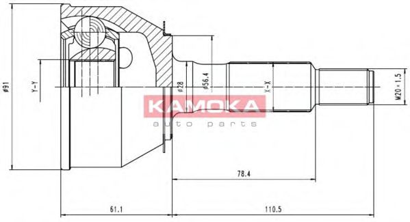 6732 KAMOKA Wheel Suspension Repair Kit, stabilizer suspension