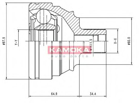 6738 KAMOKA Joint Kit, drive shaft