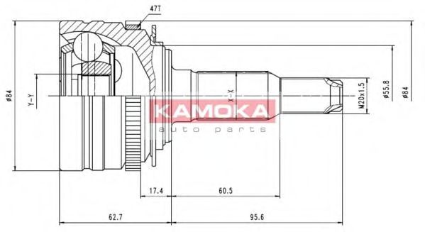 6747 KAMOKA Wheel Suspension Wheel Bearing Kit
