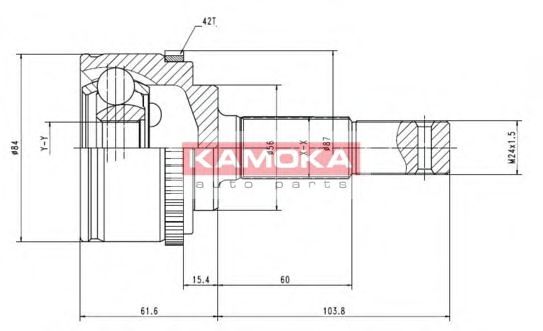 6844 KAMOKA Wheel Suspension Wheel Bearing Kit