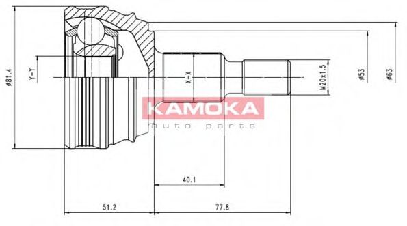 6864 KAMOKA Joint Kit, drive shaft