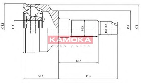 7068 KAMOKA Wheel Suspension Wheel Bearing Kit