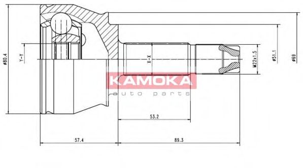 7136 KAMOKA Joint Kit, drive shaft