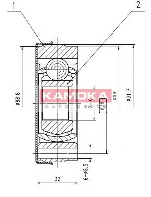 8010 KAMOKA Joint Kit, drive shaft