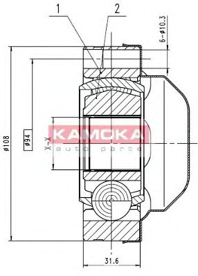 8713 KAMOKA Joint Kit, drive shaft
