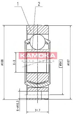 8738 KAMOKA Final Drive Joint Kit, drive shaft