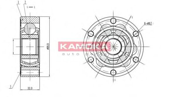 9024 KAMOKA Joint Kit, drive shaft