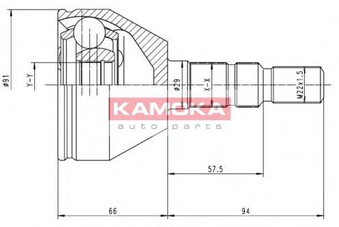 6037 KAMOKA Joint Kit, drive shaft