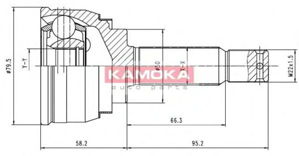 6088 KAMOKA Brake System Brake Shoe Set