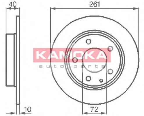 1031048 KAMOKA Brake System Brake Disc