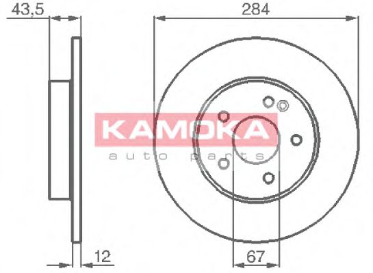 1031080 KAMOKA Brake System Brake Disc