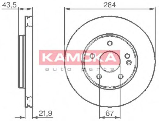 1031176 KAMOKA Brake System Brake Disc