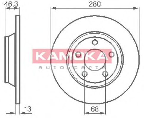 1031518 KAMOKA Brake System Brake Disc
