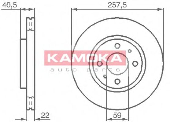 1031524 KAMOKA Brake System Brake Disc