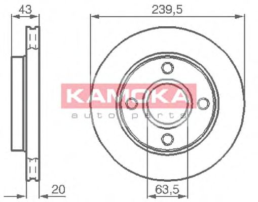 1031532 KAMOKA Brake System Brake Disc