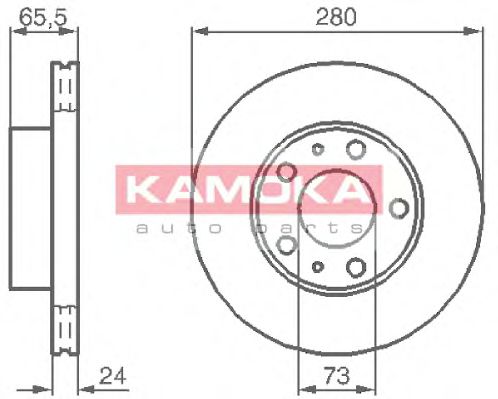 1031534 KAMOKA Brake System Brake Disc