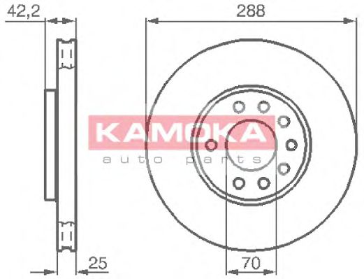 1031620 KAMOKA Brake System Brake Disc