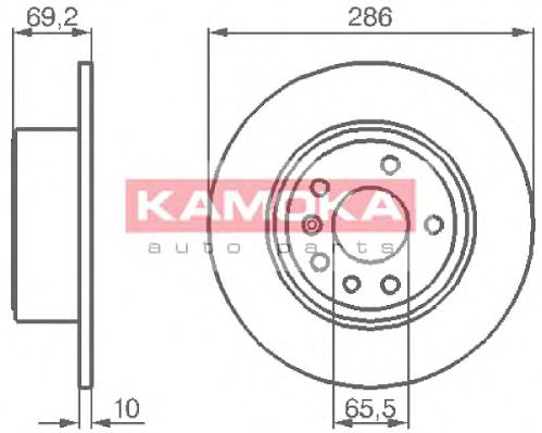 1031622 KAMOKA Brake System Brake Disc