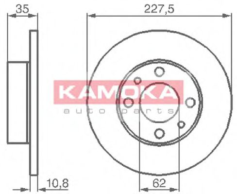 103166 KAMOKA Brake System Brake Disc