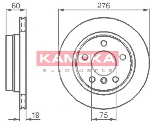 1031662 KAMOKA Brake System Brake Disc